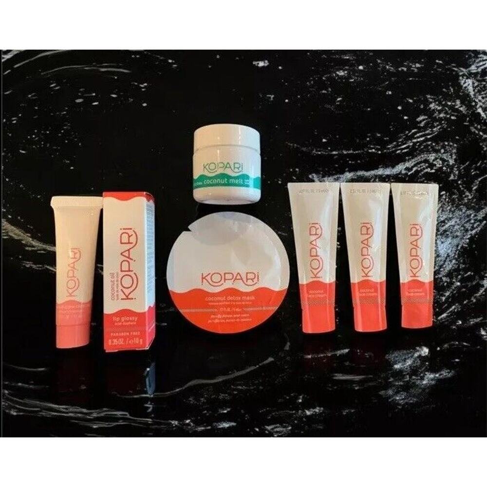 KOPARI Coconut Melt + Lip Glossy + Glow Cleanser + Coconut Face Cream + Mask NEW